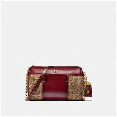 coach bond bag in signature jacquard